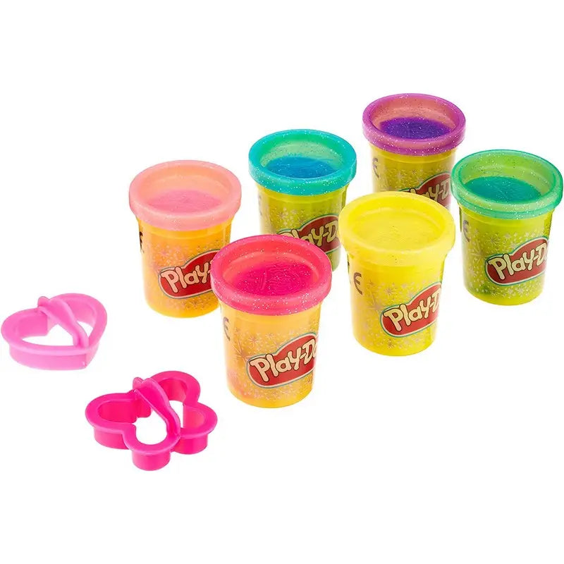 Play Doh Sparkle Compound 6 Pack Stewart And Gibson Ltd