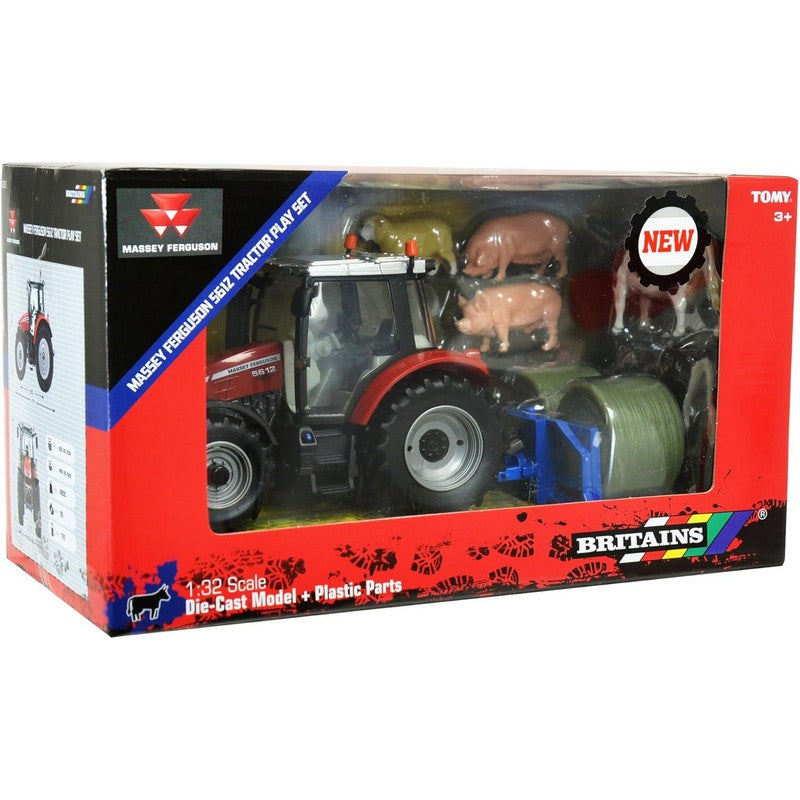 Britains Massey Ferguson 5612 Tractor Playset 1:32 Scale