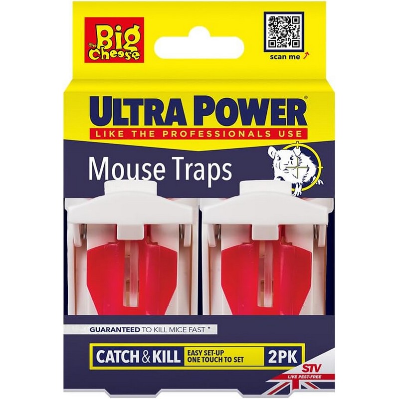 Big Cheese Ultra Power Pre Baited Mouse Trap 2 Pack