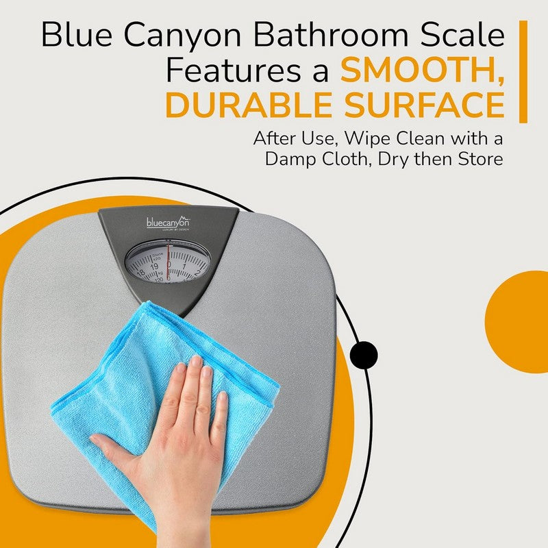 Blue Canyon Mechanical Bathroom Scales -  Silver