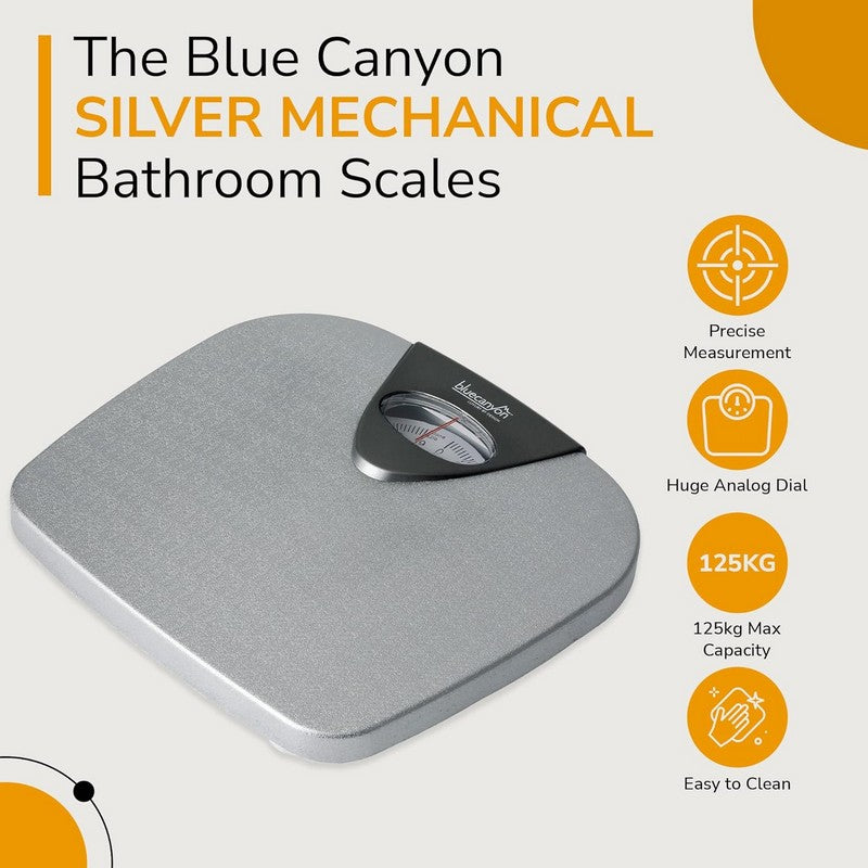 Blue Canyon Mechanical Bathroom Scales -  Silver