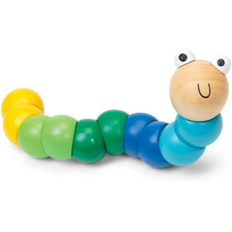 Colourful Wooden Jointed Worm With Flexible Parts (One Sent at Random)