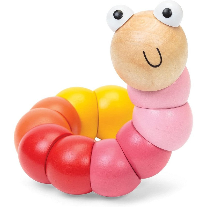 Colourful Wooden Jointed Worm With Flexible Parts (One Sent at Random)