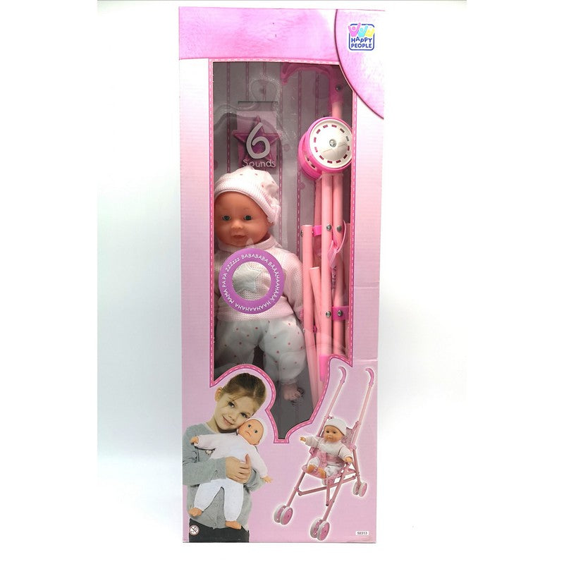 Happy People Doll With Stroller