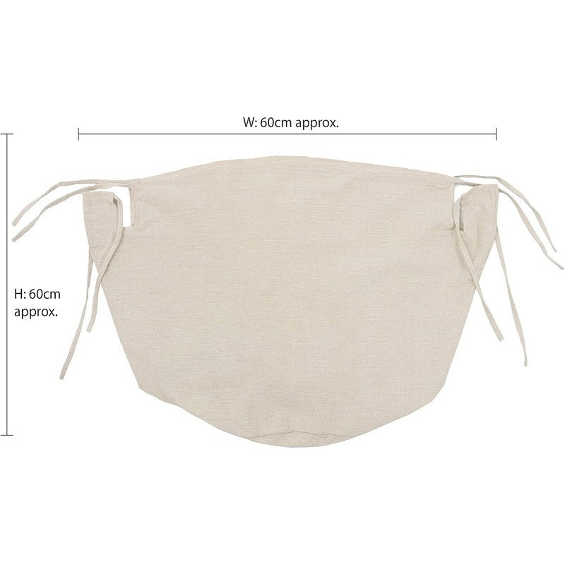 JVL Large Cotton Log Basket Liner - Natural