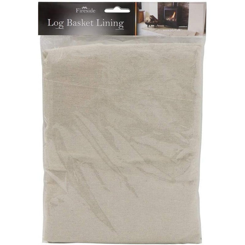 JVL Large Cotton Log Basket Liner - Natural