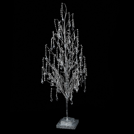 Large 55cm Silver Crystal Tree