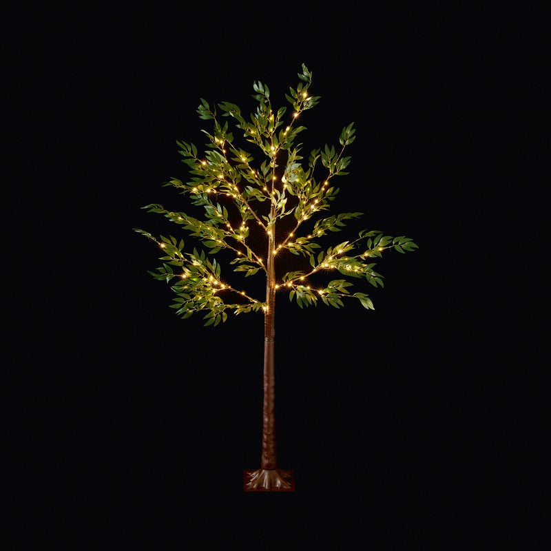 Premier Green Leaf Tree with Leds - Various Sizes Available