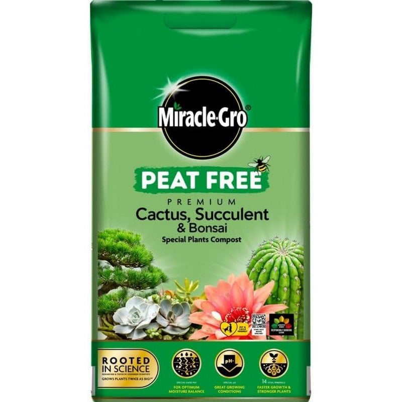 Miracle-Gro Peat Free Cactus & Bonsai Compost 10L