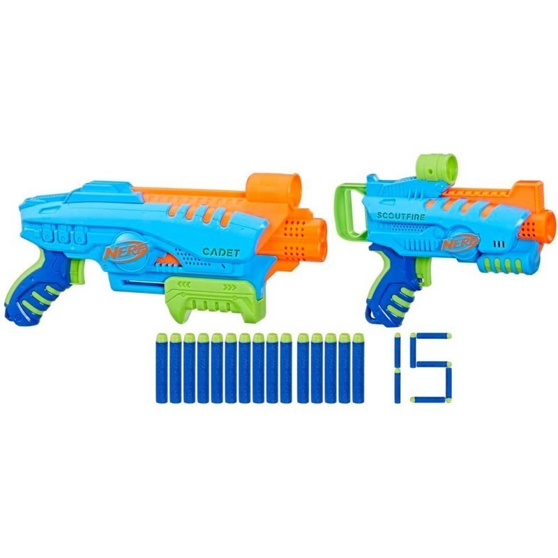 Nerf Elite Junior Ultimate Starter Set Inc 2 Blasters & 15 Nerf Bullets