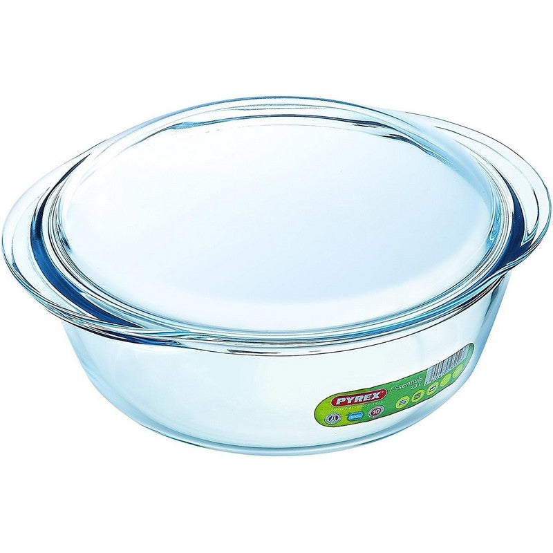 Pyrex Essentials Round Casserole Dish 3L (2.2+0.8L) 27x23cm 3-4 People