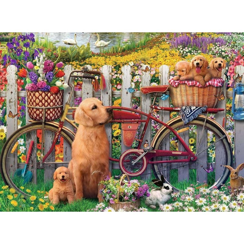 Ravensburger Cute Dogs in the Garden - 500 Piece Jigsaw