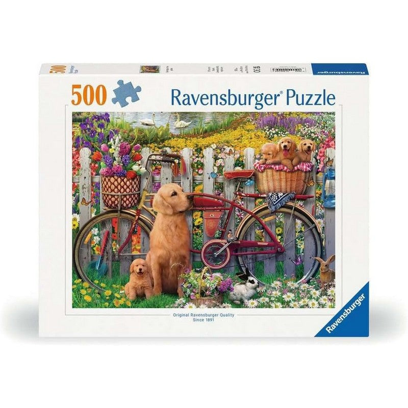 Ravensburger Cute Dogs in the Garden - 500 Piece Jigsaw