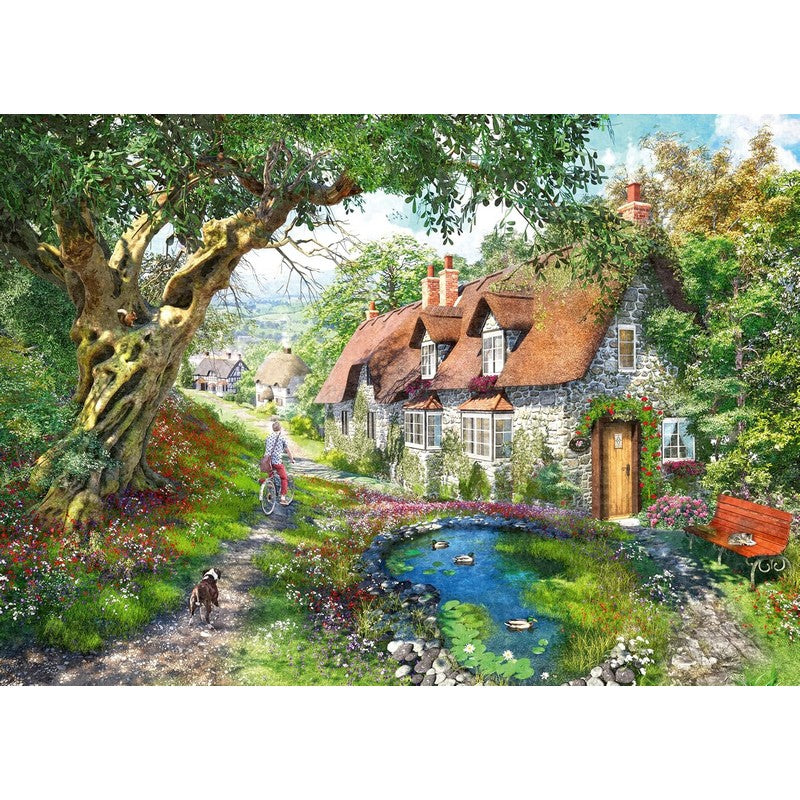 Ravensburger Down the Lane No.1 Flower Hill Lane - 1000 Piece Jigsaw