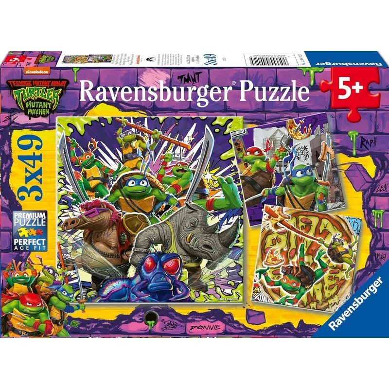 Ravensburger Teenage Mutant Ninja Turtles, 3 x 49 Piece Jigsaws