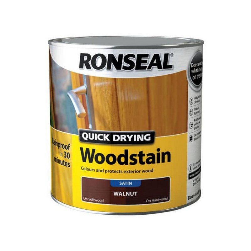 Ronseal Quick Drying Woodstain Dark Oak Satin 250ml