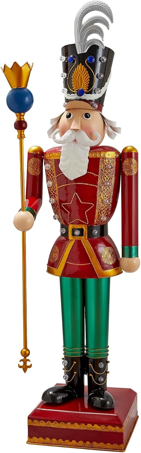 Three Kings In-Lit Giant Traditional Nutcracker - Red 119cm