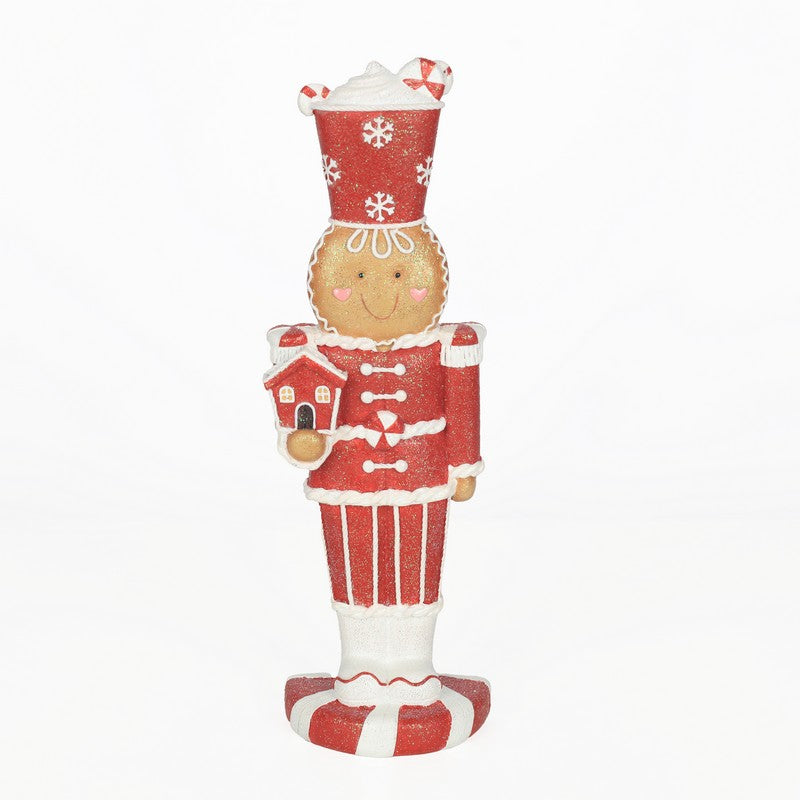 Polyresin Gingerbread Nutcracker 33cm