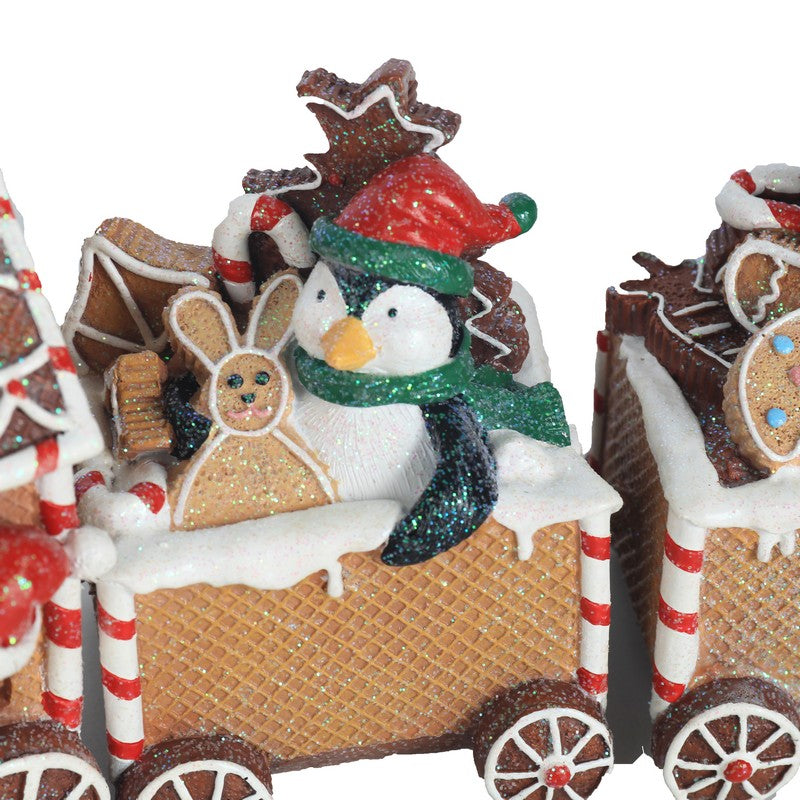 Polyresin Gingerbread Train 33cm