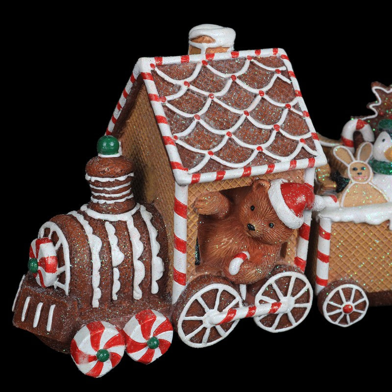 Polyresin Gingerbread Train 33cm