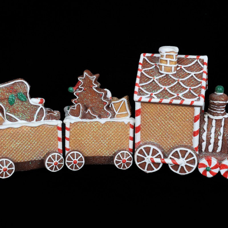 Polyresin Gingerbread Train 33cm