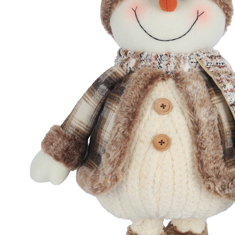 Plush Snowman With Extendable Legs 71-96cm - 2 Assorted 1 Sent