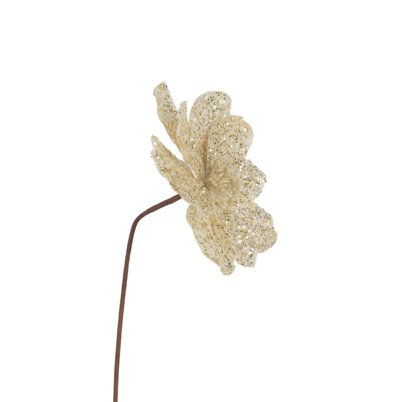 Ivory Glitter Flower Stem 50x25cm