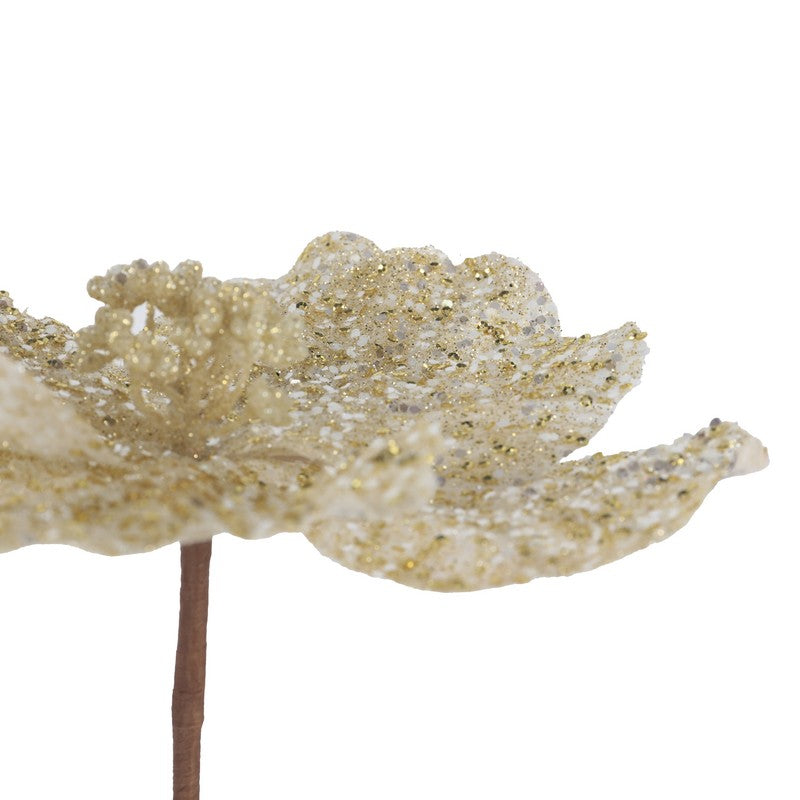 Ivory Glitter Flower Stem 50x25cm