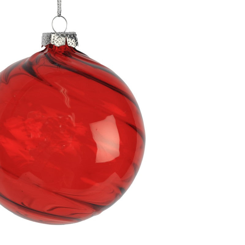 Red Glass Bauble 10cm