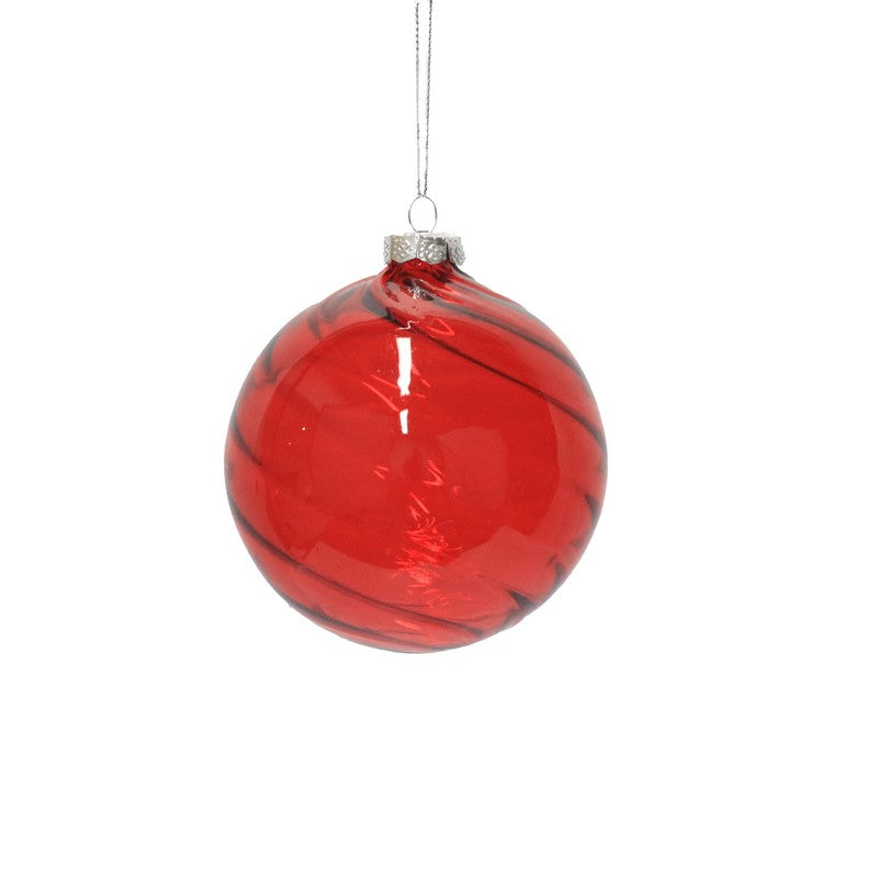 Red Glass Bauble 10cm