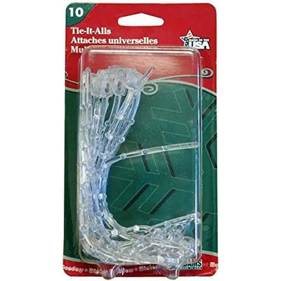 Adams Christmas 8710-06-1040 Clear Tie-It-All Garland Ties