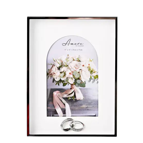 Amore Box Arch Photo Frame with Rings - Various Sizes