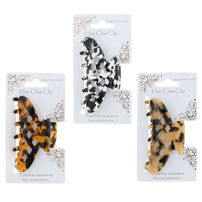 Animal Print Modern Hair Claw - 1 Design Sent - Giftware