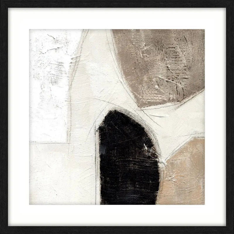 Black Framed Abstract Art 50cm - 2 Designs - B - Homeware