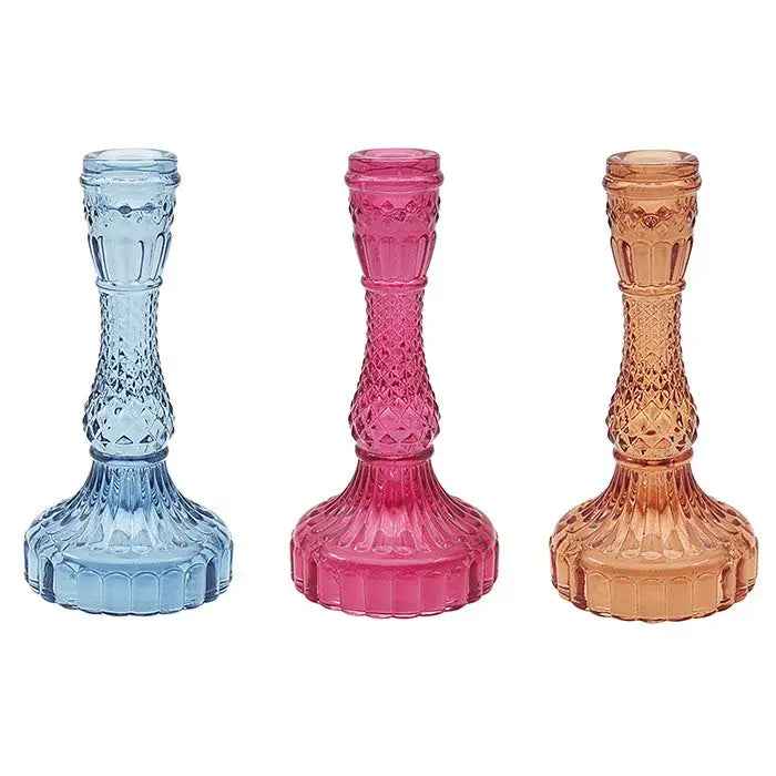 Bright Glass Range - Including Vases Candle Sticks Tealight