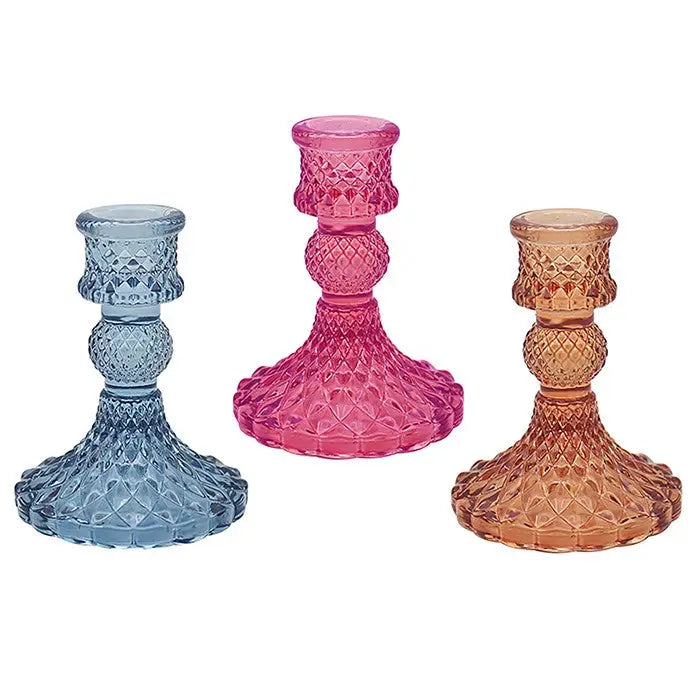 Bright Glass Range - Including Vases Candle Sticks Tealight