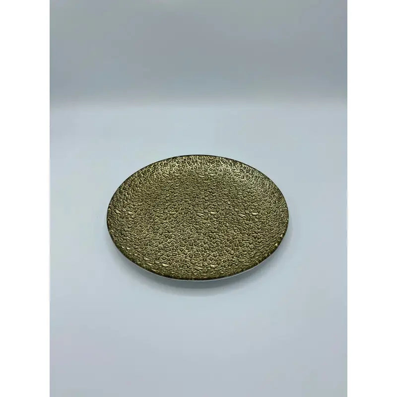 Candle Plate 20cm - Available in Metallic Gold Silver or Red