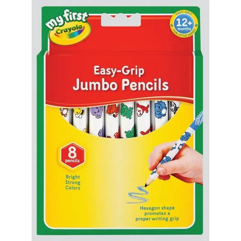 Crayola Easy Grip Jumbo Colouring Pencils - 8 Pack