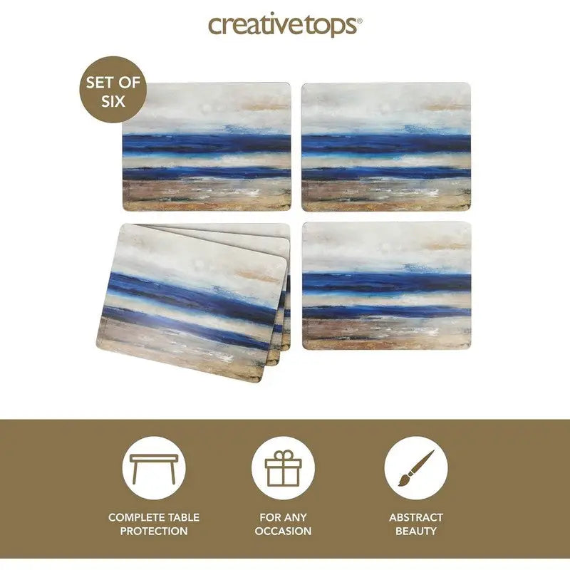 Creative Tops Abstract Blue Pack Of 6 Premium