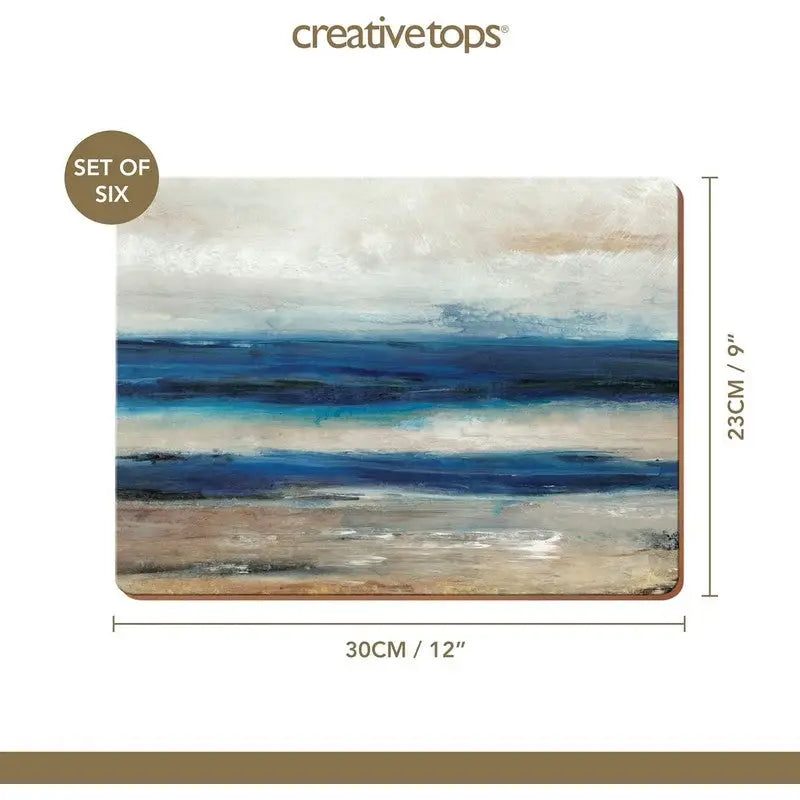 Creative Tops Abstract Blue Pack Of 6 Premium