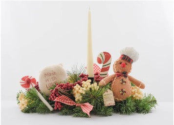 Gingerbread Candle Arrangement 30cm