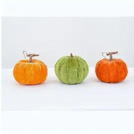 Enchante Velvet Pumpkin 9cm Assorted (1 SENT) - Autumn >>