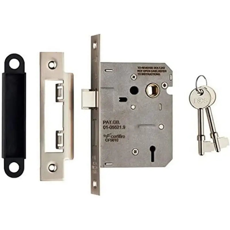 Eurospec Easi-T 3 Lever Sashlock Nickel Plated 76mm - 3