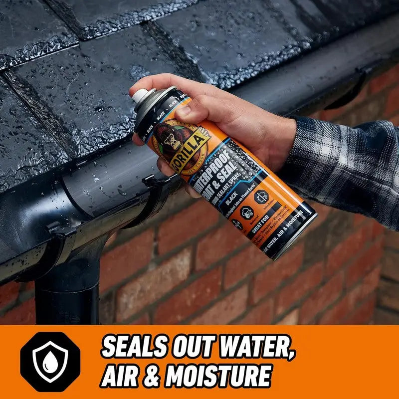 Gorilla Waterproof Coat & Seal Spray 450ml - Black - DIY