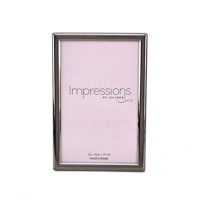 Impressions Thin Profile Pewter Finish Photo Frame