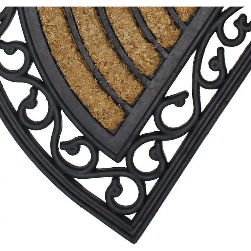 JVL Karina Half Moon Scraper Door Mat 45 x 75cm - Homeware