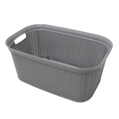 JVL Loop 38L Rectangular Laundry Basket Grey - Homeware >>