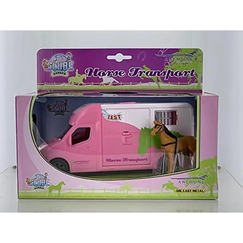 Kids Globe Pink Die Cast Horse Truck With Lights and Sound