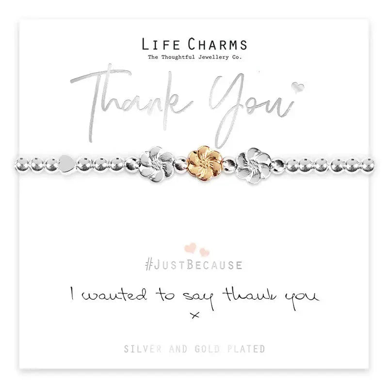 Life Charm Thank You Bracelet - Bracelets