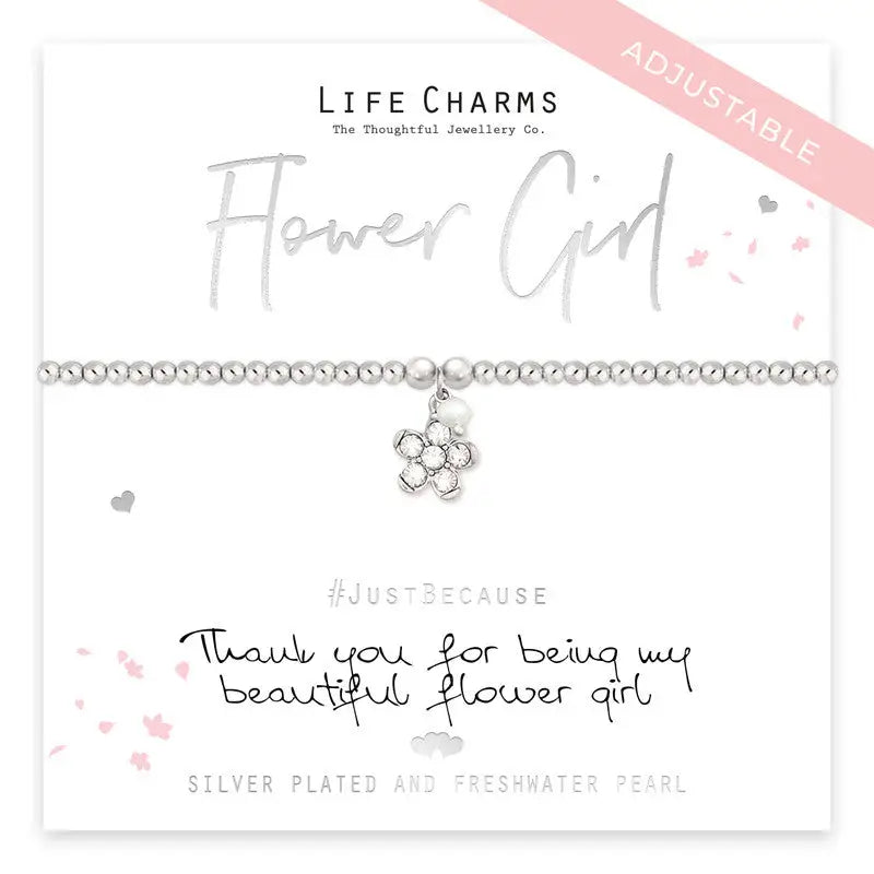 Life Charm Thank You Flower Girl Bracelet - Bracelets